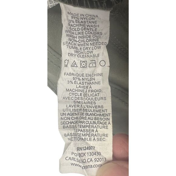 PRANA Size 8 Drawstring Snap Roll-Up Dark Green Pants Utility Outdoor Hiking - Picture 11 of 11